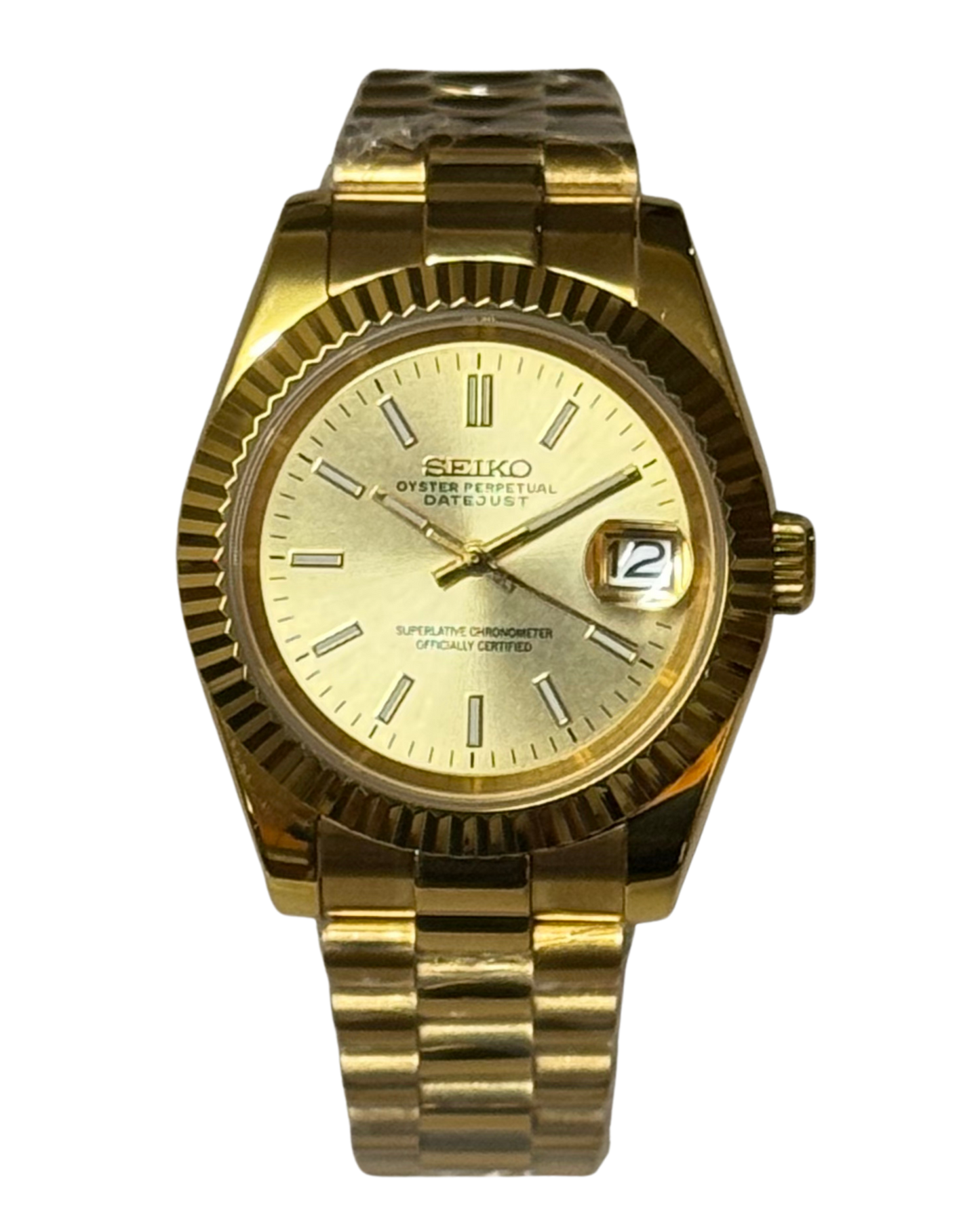 Seiko Mod Datejust - Gold