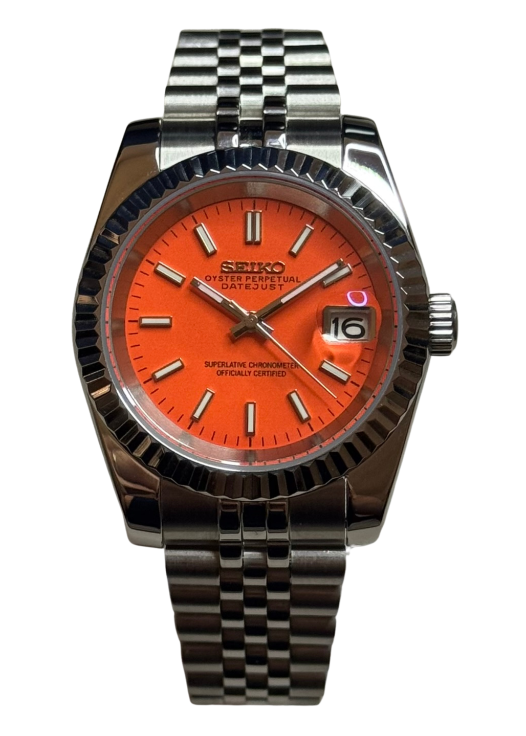 Seiko Mod Datejust - Orange