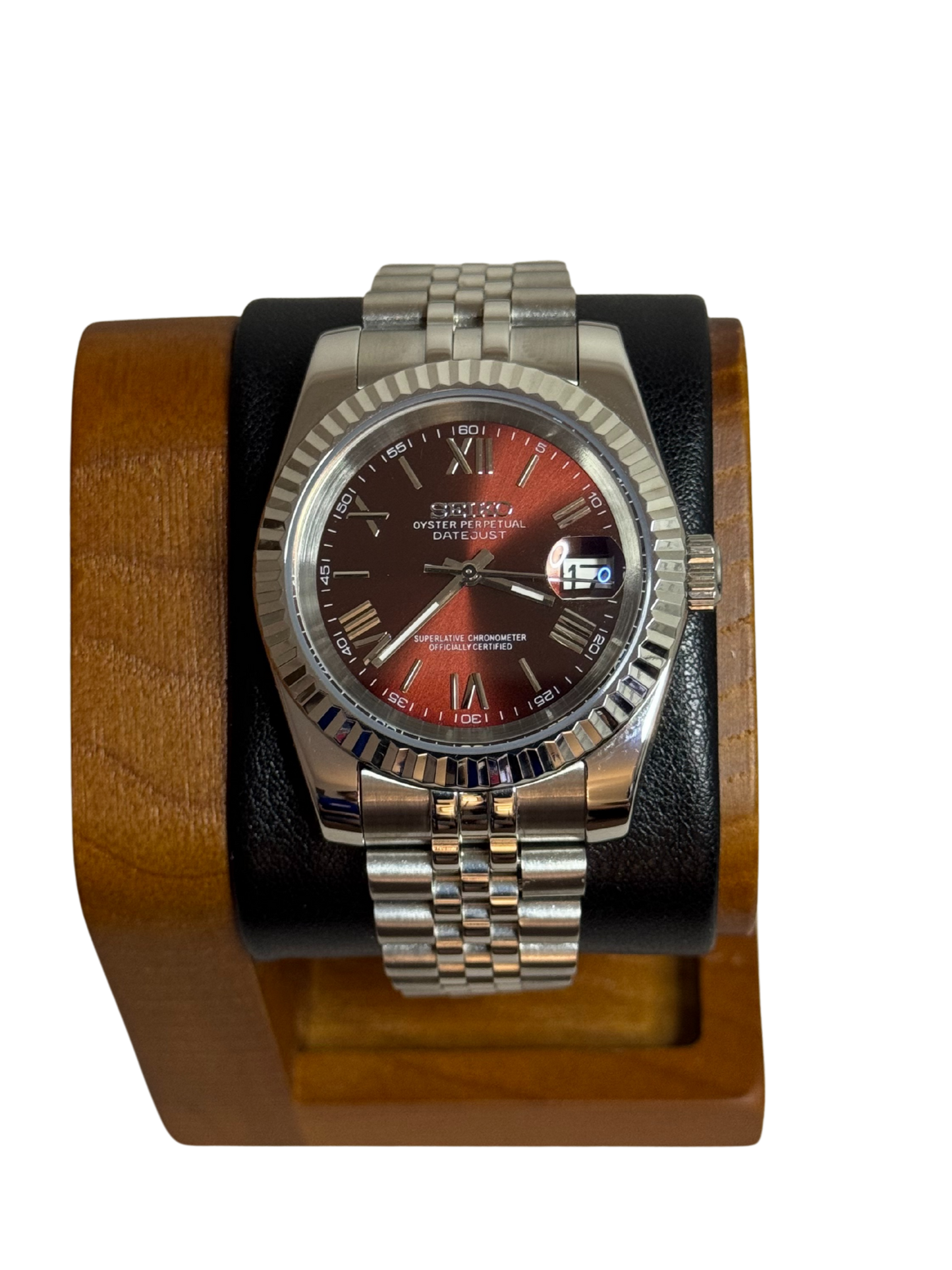 Seiko Datejust- Burgundy