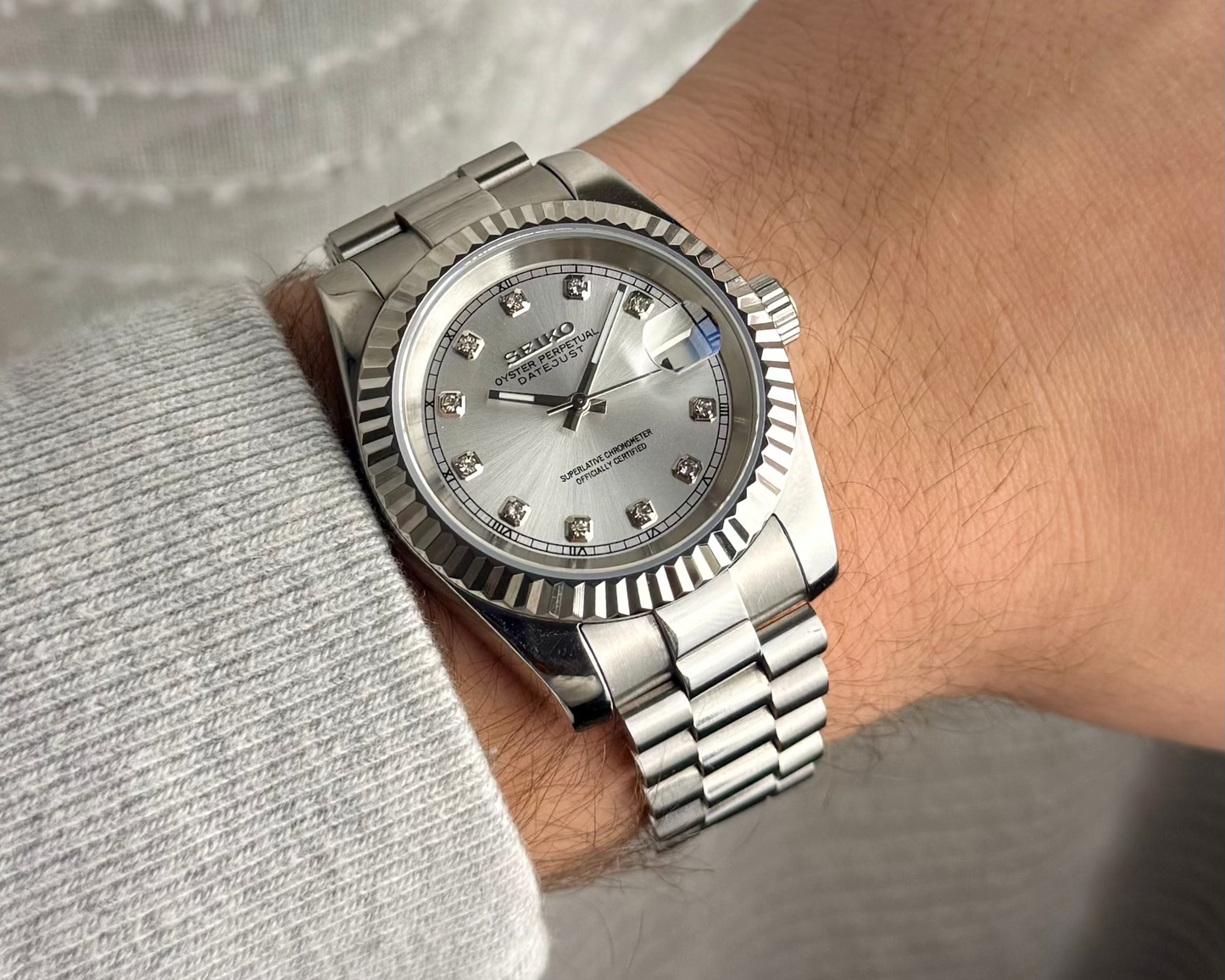 Seiko Datejust - Silver Diamond