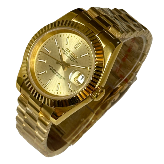 Seiko Mod Datejust - Gold