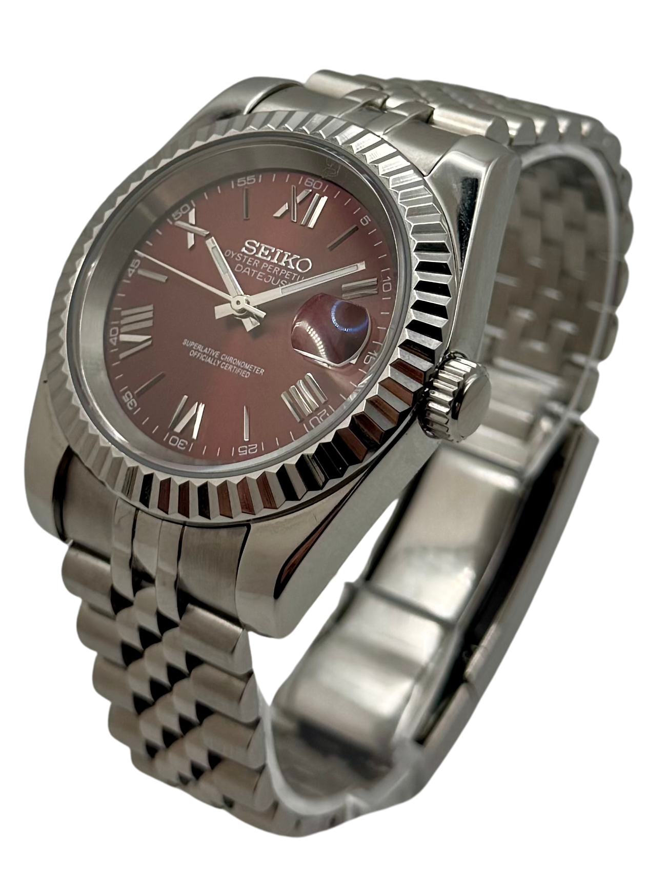 Seiko Datejust- Burgundy