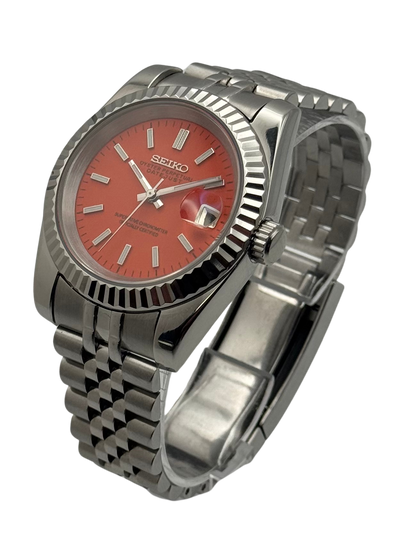 Seiko Mod Datejust - Vibrant Orange