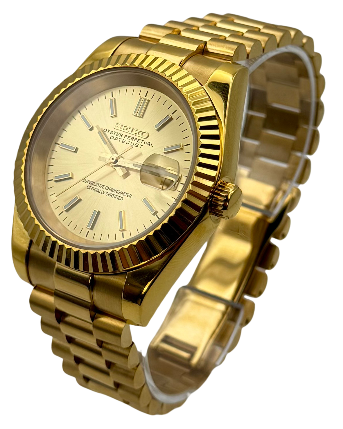 Seiko Mod Datejust - Gold