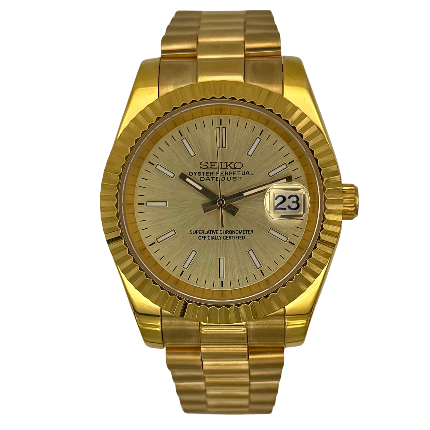 Seiko Mod Datejust - Gold