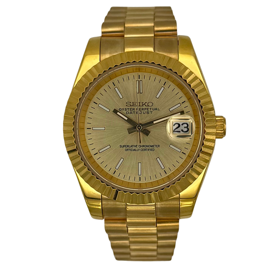 Seiko Mod Datejust - Gold