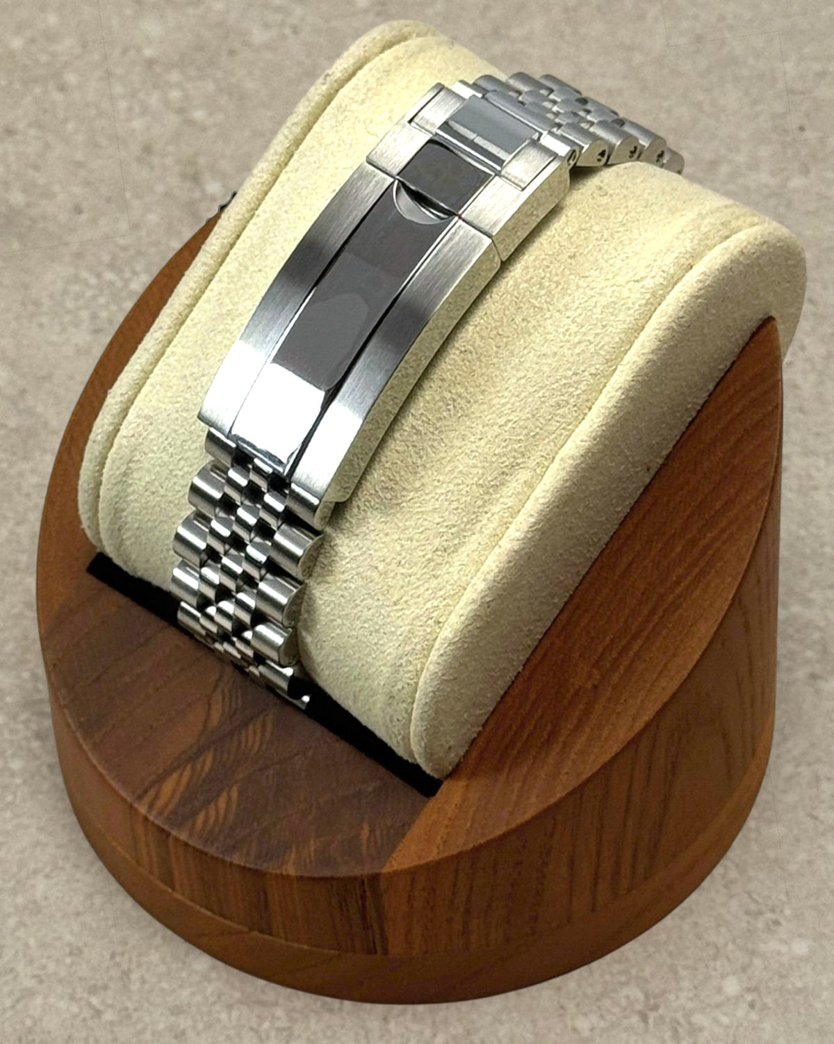 PB TimePiece Submariner Cookiemonster watch featuring a stainless steel jubilee bracelet and micro-adjusting clasp.